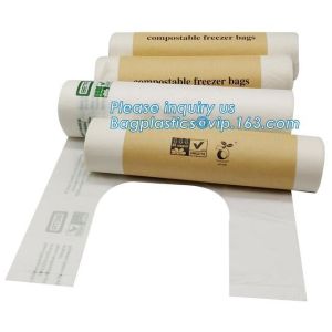 100% Biodegradable Pla Bin Bag/compostable Garbage Bag Rolls/cornstarched Bag,