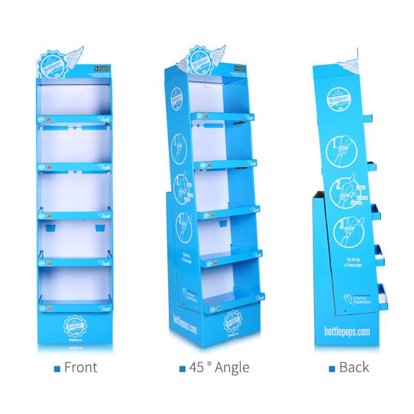 Food/Clothes Cardboard Shelf Display , Promotion Retail Cardboard Display Stands