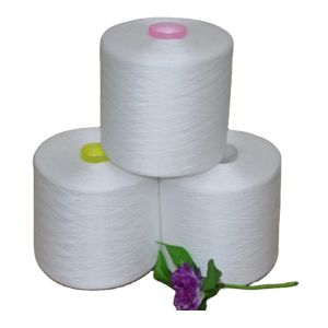 100% Ring Spun Polyester Yarn 30/2 40/2 60/2 Raw White S Twist Yarn Factory