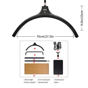 LED Moon Light Ring Professional Eyelash Extension Light Led Beauty Floor Lamp