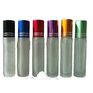 Cobalt Blue Roller Bottles With Various Caps & Screen Printing Surface‌