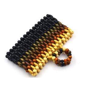 China Custom Hand Made Wooden Beaded Evening Clutch Bags For Fashionable Ladies on sale