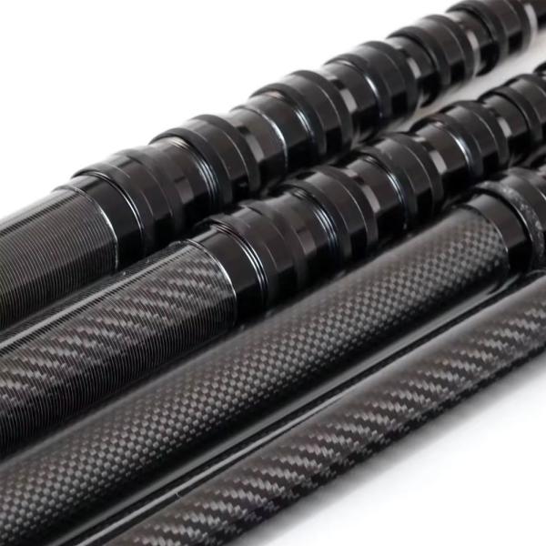 Quality Extension Durable Multi-Sections 3K Carbon Fiber Telescopic Tube / Telescopic Pole wholesale