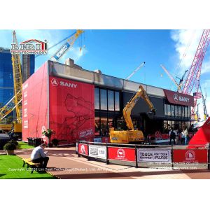 Aluminum And PVC Double Decker Tents , Two Stories Cube Structure Tent For