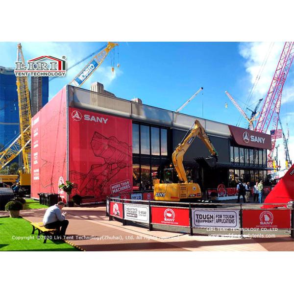 Aluminum And PVC Double Decker Tents , Two Stories Cube Structure Tent For