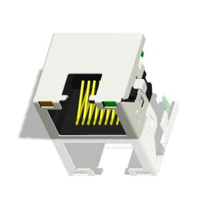 RJ45 Modular Jack,Shielded, THT,Reflow Soldering, LED，Miniature RJ45 connector H