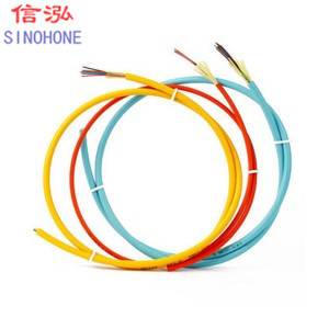 Cheap Tight Buffer Fiber FTTH 1-4 Core Indoor Fiber Optic Cable Of Flame Retardant for sale