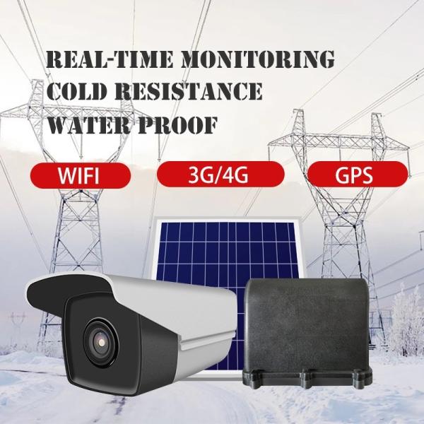 Grid Tower Solar Intelligent Monitoring Camera System 4G LTE 18000 mAH Long life Working