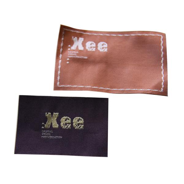 Customized design top quality polyester yarn woven lable for men\s clothes