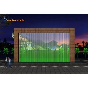 Graphic changeable digital water curtain fountain for decorative effect