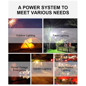 10W Solar Power Panel Kit Lighting System For RV Campers
