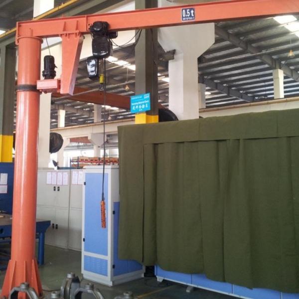 European Type 4.5 Ton Pillar Mounted Jib Crane Remote Control 3 Phase Power
