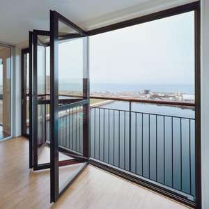 Privacy Folding Windows with Built-In Blinds - No External Shading Needed