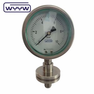 China industrial manometer 100mm diaphragm seal chemical plant pressure gauge on sale