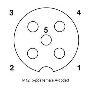Electronics Housings 5 Pin Straight M12 Waterproof Screw Lock Wire PCB Panel