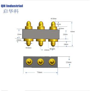 3Pin Malaysia Wearable Device Magnetic spring loaded pin Charger 4Pin spring