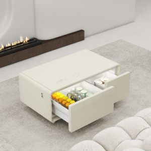 Adjustable Multifunctional Smart Coffee Table with Wireless Charging and Music