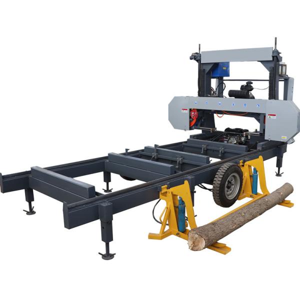 Quality Portable Sawmill with Trailer Mobile Log Band Sawmill, Hydraulic Saw Mills,Portable Wood Bandsaw Sawmill wholesale