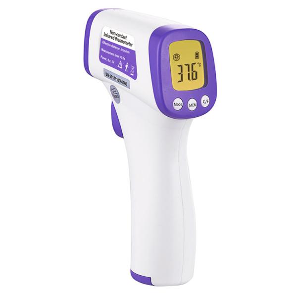 Automatic Shutdown Touch Free Infrared Thermometer Lcd Display With 2 Aaa