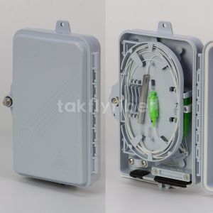 4 Port IP65 Fiber Optic Termination Box Wall Mount With SC Pigtail PLC Splitter