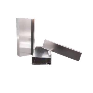 Glossy Silver rectangular Anodized Aluminium Kitchen Profile 1.2mm Thickness