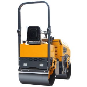 China 1 Ton Mini Vibratory Roller Fuel Tank Capacity 5.5L Small Double Drum Road Roller on sale