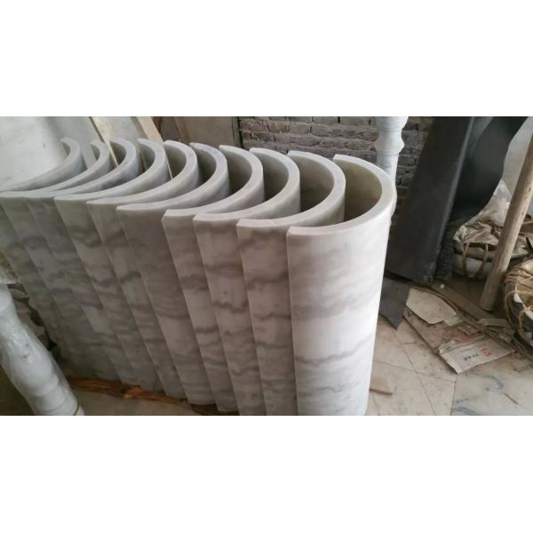 Marble Columns Guangxi White Marble Doric Columns China Carrara White Marble