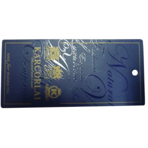 Purple Coated / Matte Paper Printed Clothing Hang Tags With Customized Logos