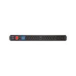14 Way IEC Type PDU Extension Socket With On/Off Switch Powermeter