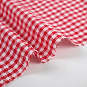 2025 Shaoxing Eco-friendly 100% Cotton Fabric Breathable Checks Pattern Cloth