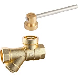 China 1203 One way Magnetic Lockable Brass Ball Valve with Stainless Steel Strainer and Optional 12-C6 Mech. Code Lock Cover on sale
