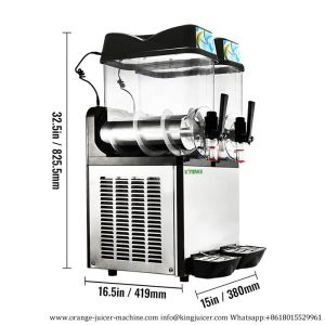 R404A Dual Margarita Frozen Cocktail Slush Machine Macker