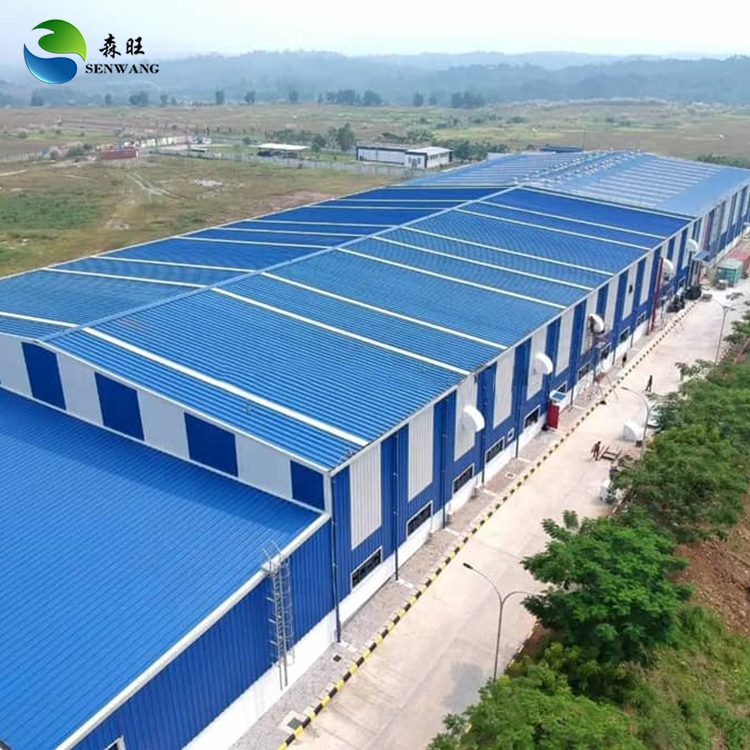Custom Steel Structure Warehouse with Angle Bracing and Punching Service