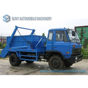 Dongfeng 7 - 8 Tons Trash Trucks 4x2 Swing Arm Dual Axles 145 cab