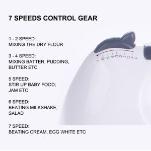 Mini Mixer Home Appliances 7 Speed Control Electric Manual Cooking Tools 100