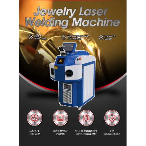 Water Chiller YAG Jewelry Laser Welding Machine 200W For Ring Bangle Bracelet Platinum