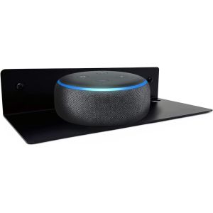 Stylish Matt Black Wall Mount Floating Metal Wall Shelf Bracket for Easy