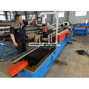 Chain Transmission Shutter Door Roll Forming Machine With Cr12 Cutting Blade