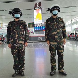 AI Thermal Imaging Policy Smart Temperature Measuring Helmet