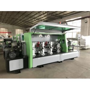 Automatic Edge Banding Machine With Gluing End Trimming Double Trimming Scraping Buffing 6 Functions