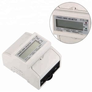 Factory Supply 4P Din Rail 1 Phase 2 wire Digital LCD Electric Power Energy