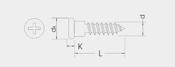 Phillips Head Self Tapping Screws Hardware Fastener Large Head For Furniture