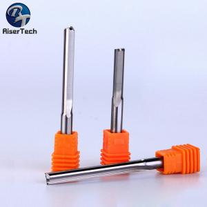 China Tungsten Steel Carbide Two Flutes Straight End Mill / Milling Cutter For Wood Mdf on sale