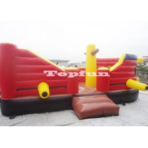 Cheap Corsair Design Inflatable Jumping Castle With Canon For Kids Playground for sale