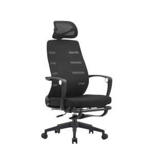 Fabric Office Manager Chair with Adjustable Headrest and 165 Degree Reclining