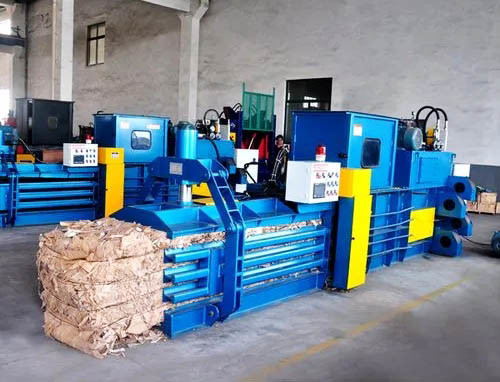 Horizontal Waste Carton Hydraulic Baler Machine Wood Chip Baler