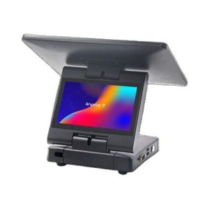 Cheap Foldable All-In-One POS Machine with Dual Screens Android Support and MSR Card Reader for sale