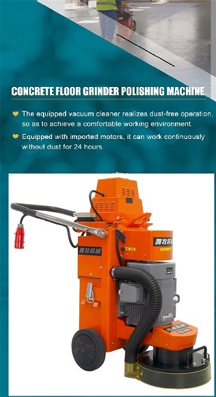 Epoxy Stone Concrete Floor Grinding Machine With Motor Power 3.7KW*4P(5HP) For