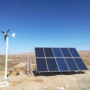 China 5 Blades 48vdc Solar Wind Turbine Flange Tower Connection Solar Wind Generator on sale