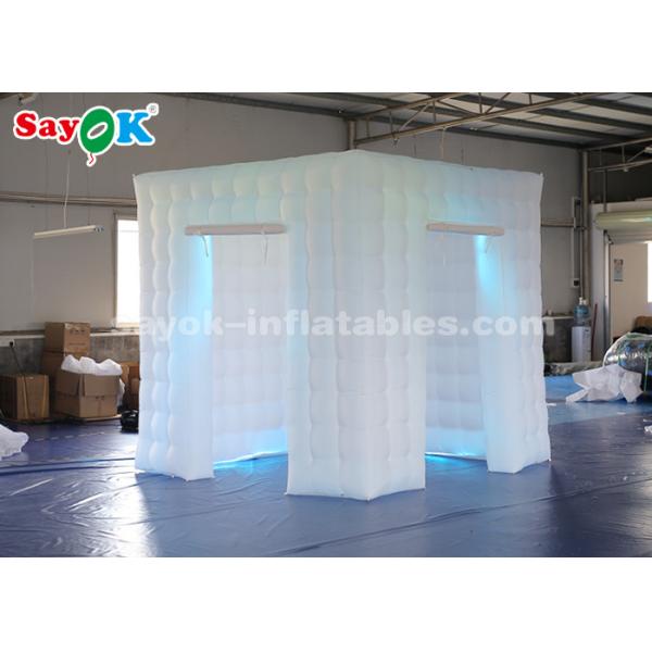 Inflatable Party Tent 2 Doors Inflatable Photo Booth White Durable Oxford For